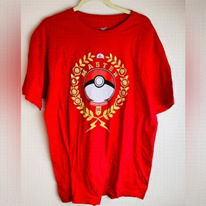 Teefury Red Pokémon trainer tshirt size L